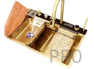 Fregadero Oro Multifunción con Pantalla Digital