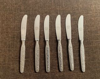 Set 6 Coltelli Acciaio Inox Anni '70