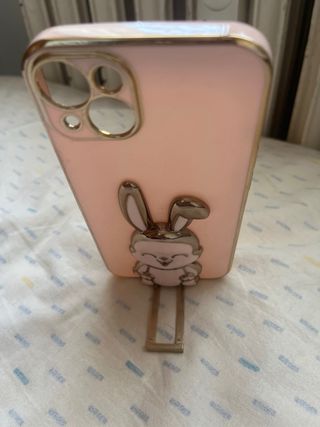 Cover iPhone 13 Rosa con Coniglietto