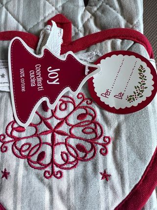 Set guanto forno + presina Natale
