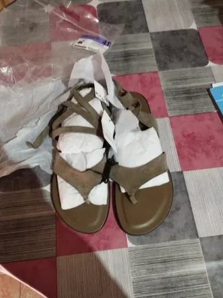 Sandalias Zara Talla 41 Marrón