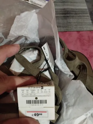 Sandalias Zara Talla 41 Marrón