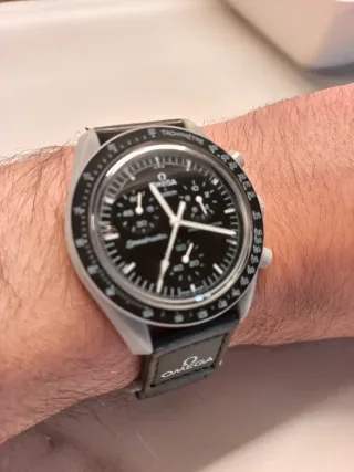 Omega x Swatch Moonwatch Negro/Gris