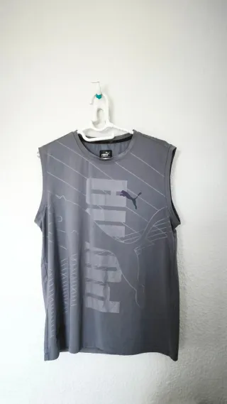 Camiseta sin mangas Puma DryFit gris