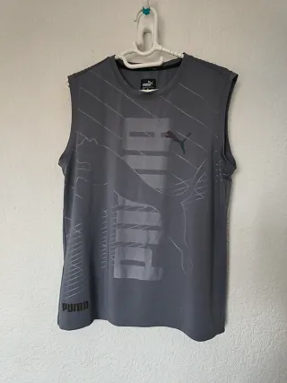 Camiseta sin mangas Puma DryFit gris
