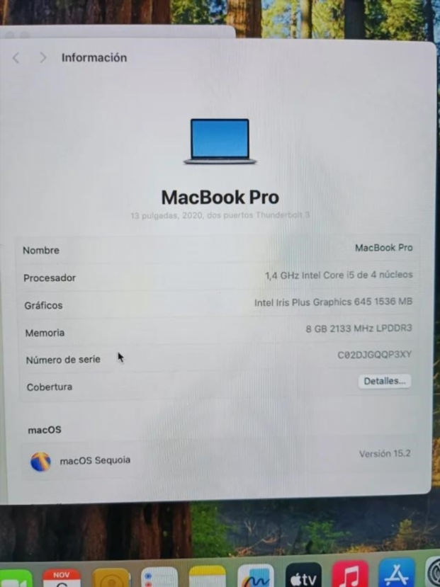 MacBook Pro Gris 256GB 8GB RAM i5