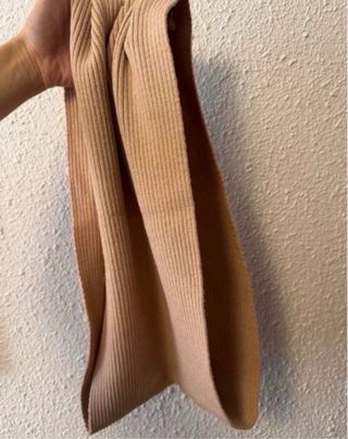 Bufanda Infinita Inextenso Beige Tejida invierno