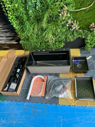 Fregadero Multifunción con Pantalla Digital y Kit de Accesorios en Acero Inoxidable