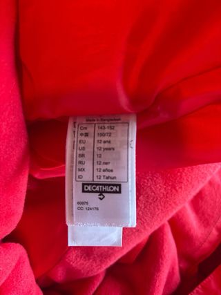 Mono de nieve infantil rojo