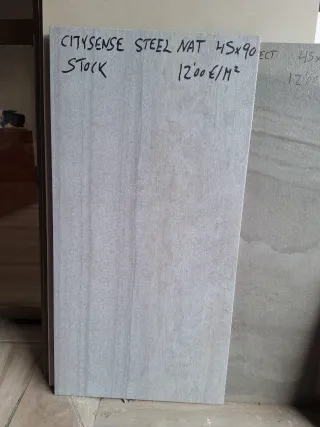 Suelo gris CITY-SENSE STEEL NAT 45x90