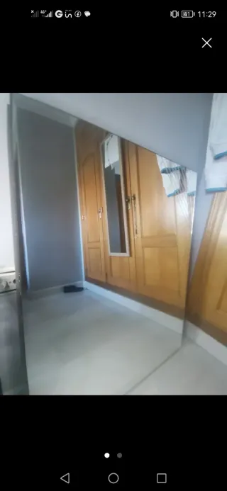 Specchio da parete in legno e vetro