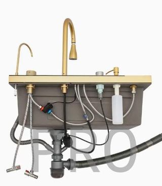 Fregadero Oro Multifunción con Pantalla Digital