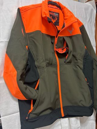 Chaqueta HunterTeam caza verde y naranja