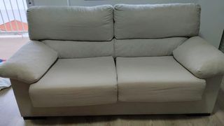 Sofá beige de tela
