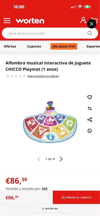 Tappeto musicale CHICCO Playmat (1 anno)