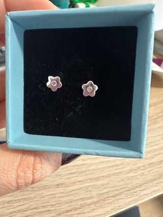Pendientes bebé Luxenter plata estrella