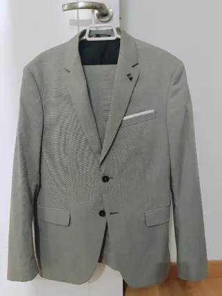 Traje Zara Gris Hombre