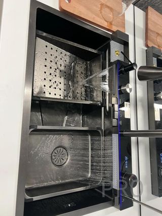 Fregadero Multifunción con Pantalla Digital y Kit de Accesorios en Acero Inoxidable