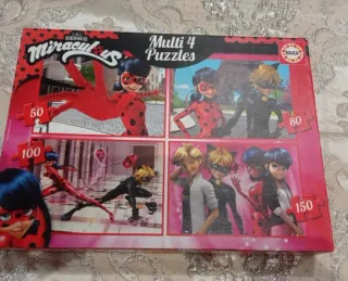 Puzzles Miraculous Ladybug Educa 4 en 1