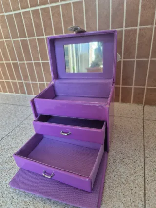 Joyero Organizador Lila con Espejo