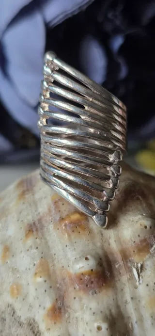 Anillo Plata Estilo Años 80