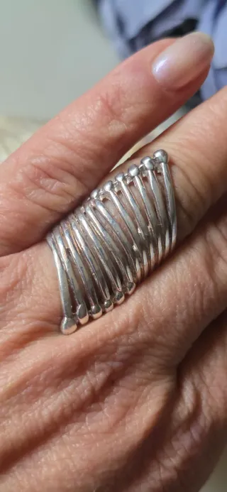 Anillo Plata Estilo Años 80