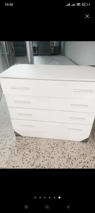 Cajonera Blanca y Plateada