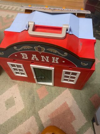 Lote Playmobil: Banco, Torre, comisaría y Casa