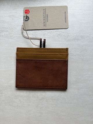 Tarjetero Springfield Hombre Piel Marrón