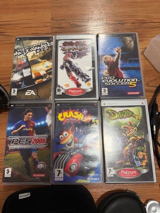 Consola Sony PSP Negra + juegos, pelis y acce