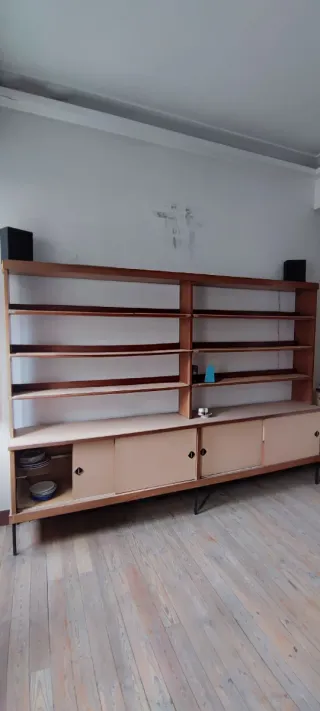 Mueble expositor retro vintage madera