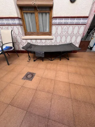 Tumbona plegable gris