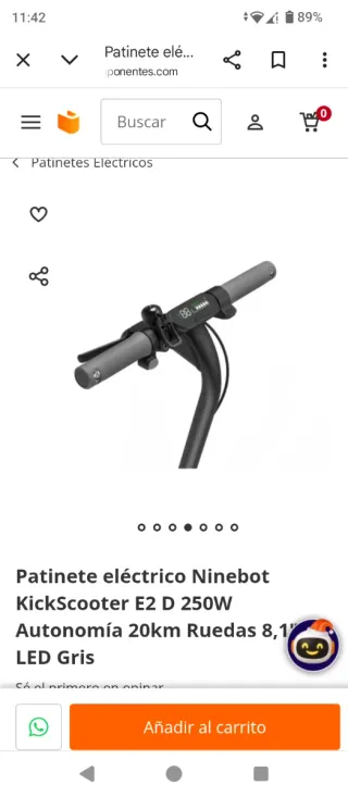 Patinete eléctrico Ninebot E2 D DGT