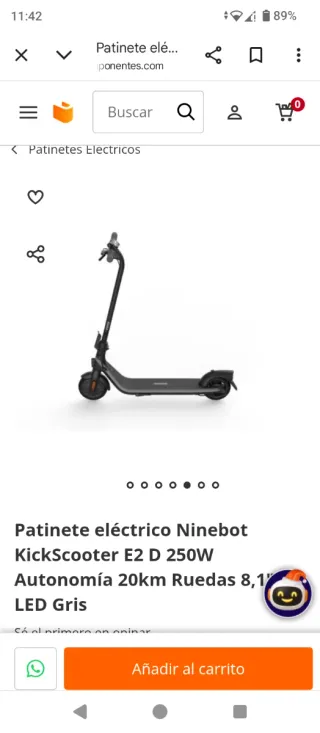 Patinete eléctrico Ninebot E2 D DGT