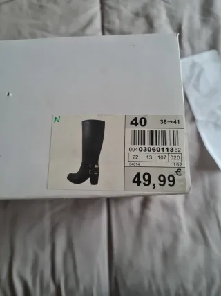 Botas negras piel Talla 40 sin estrenar