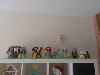 Portal de Belén artesanal crochet