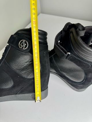 Armani Jeans Stivaletto Zeppa Interna Nero