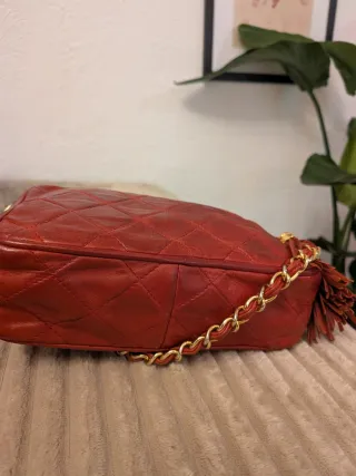 Bolso Chanel Vintage Rojo con Borla