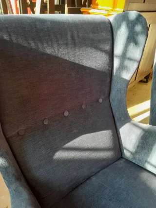 Coppia Poltrone Blu Tessuto