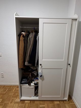 Armario corredero con doble puerta blanco