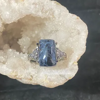 Anillo Plata Pietersite natural