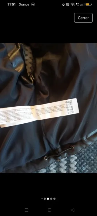 Chaleco efecto cuero negro Talla XS