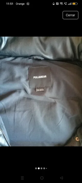 Chaleco efecto cuero negro Talla XS