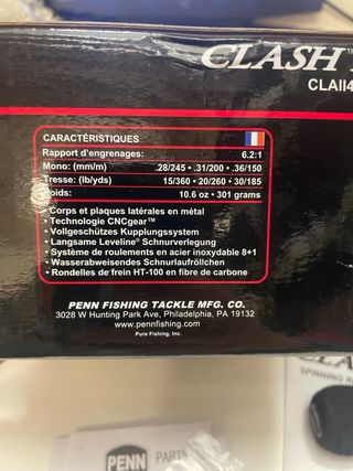 Carrete Pesca Penn Clash II 4000
