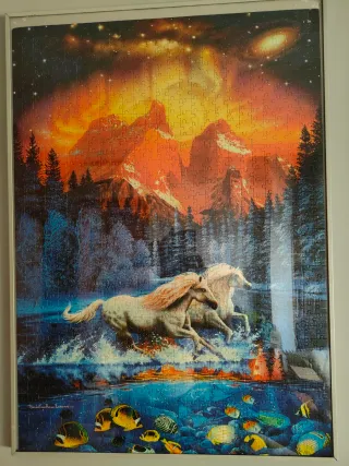 Puzzle 1000 piezas enmarcado.