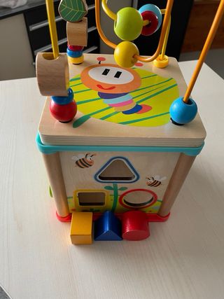 Cubo di abilità motorie in legno per bambini