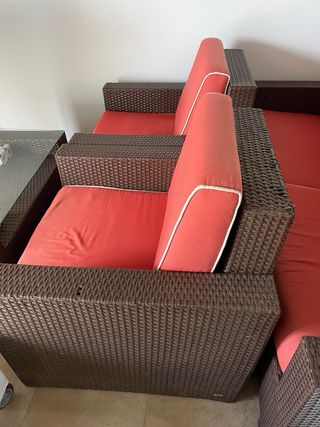 Sofá Exterior Resina Marrón