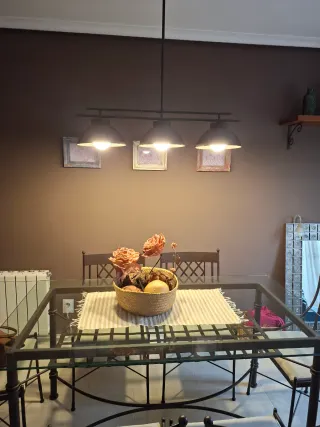 Mesa forja cristal 160x90cm