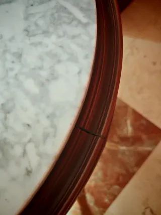 Mesa auxiliar redonda mármol