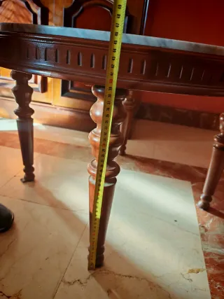 Mesa auxiliar redonda mármol